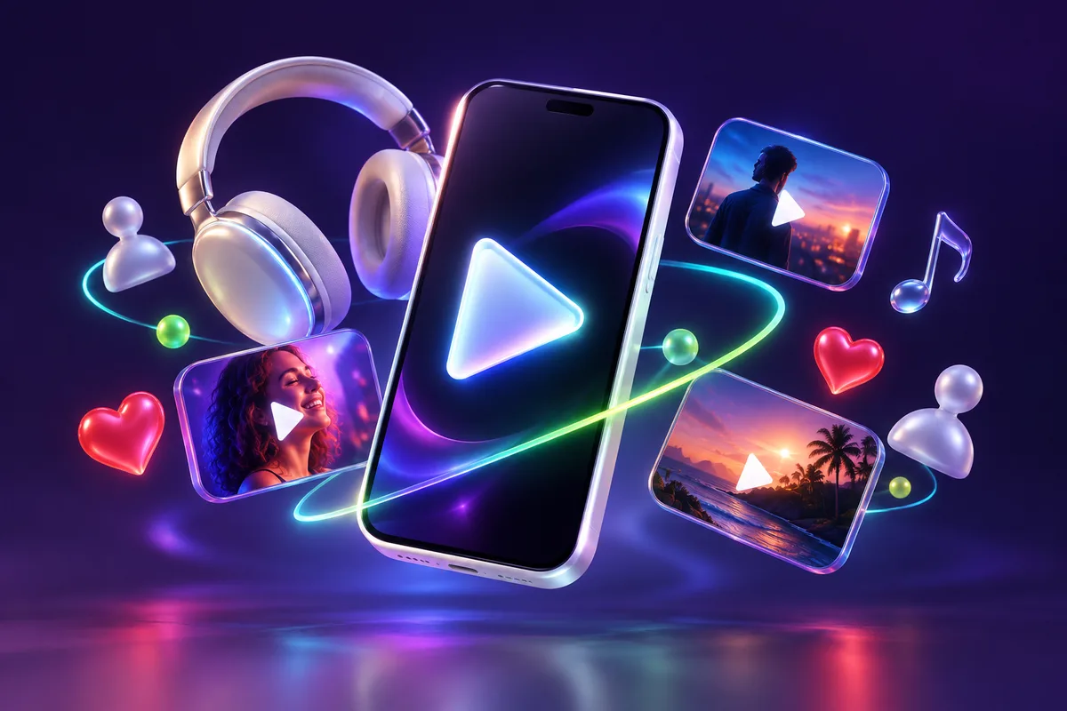 Ilustración de una comunidad digital para YouTube